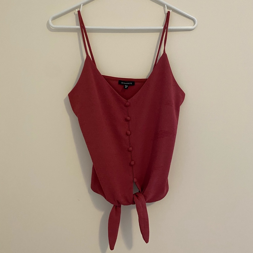 Dynamite Tie Front Cami